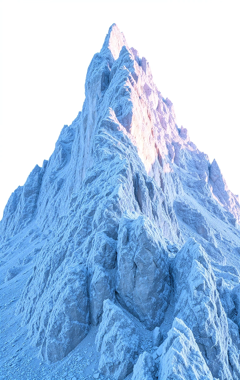 Alpine Gipfel bei Anbruch des Tages